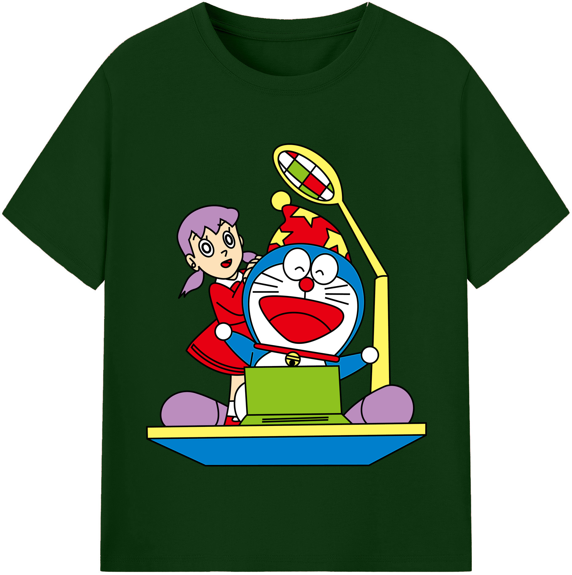 （画像用） ドラえもん みなもと しずか Doraemon Shizuka Minamoto 綿100％半袖Tシャツ（フロントプリント）